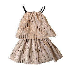 Ketiketa 3 3T Swing Dress Sundress Fair Trade Lawn Cotton Polka Dot Pink Black